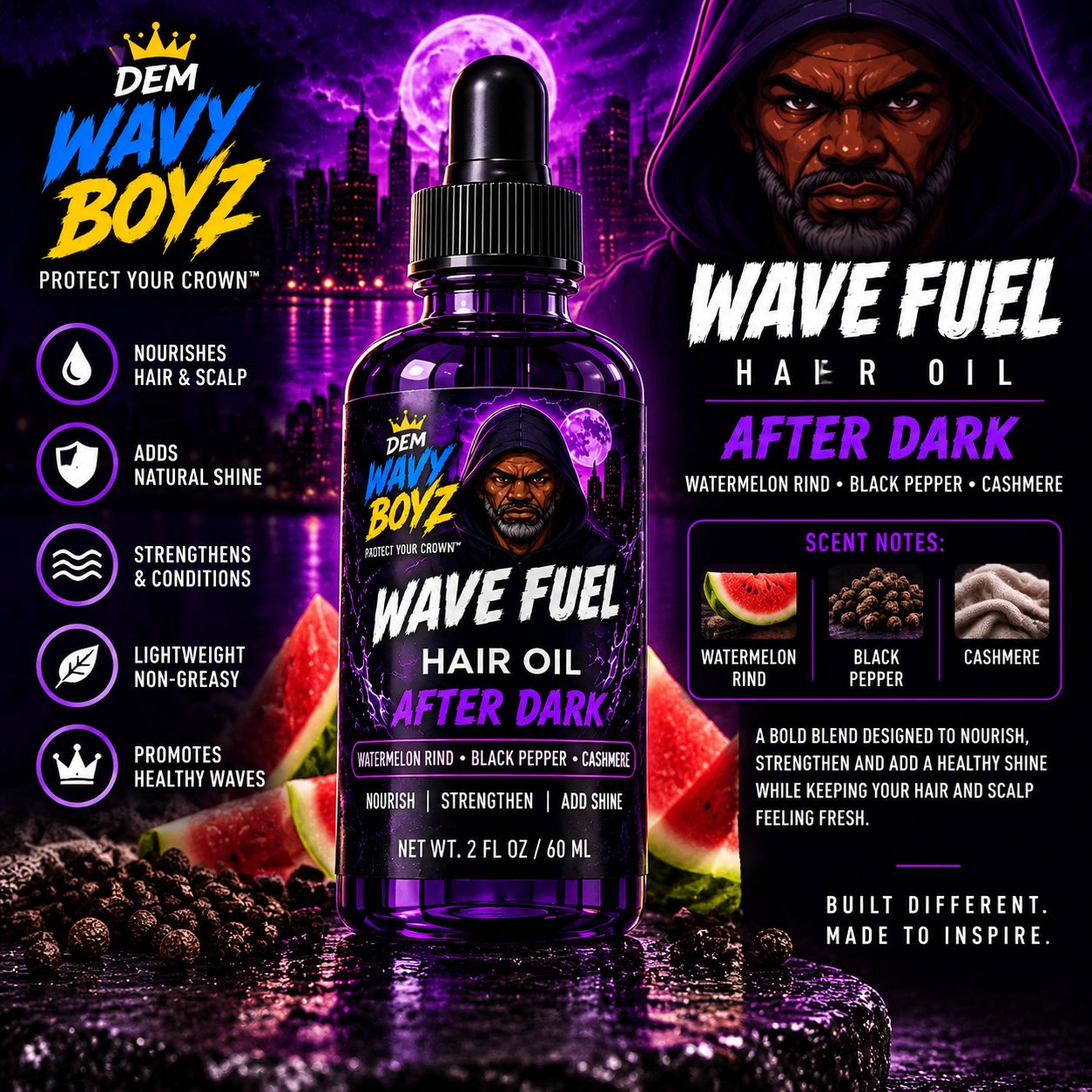 Wave Fuel Hair Oil: After Dark