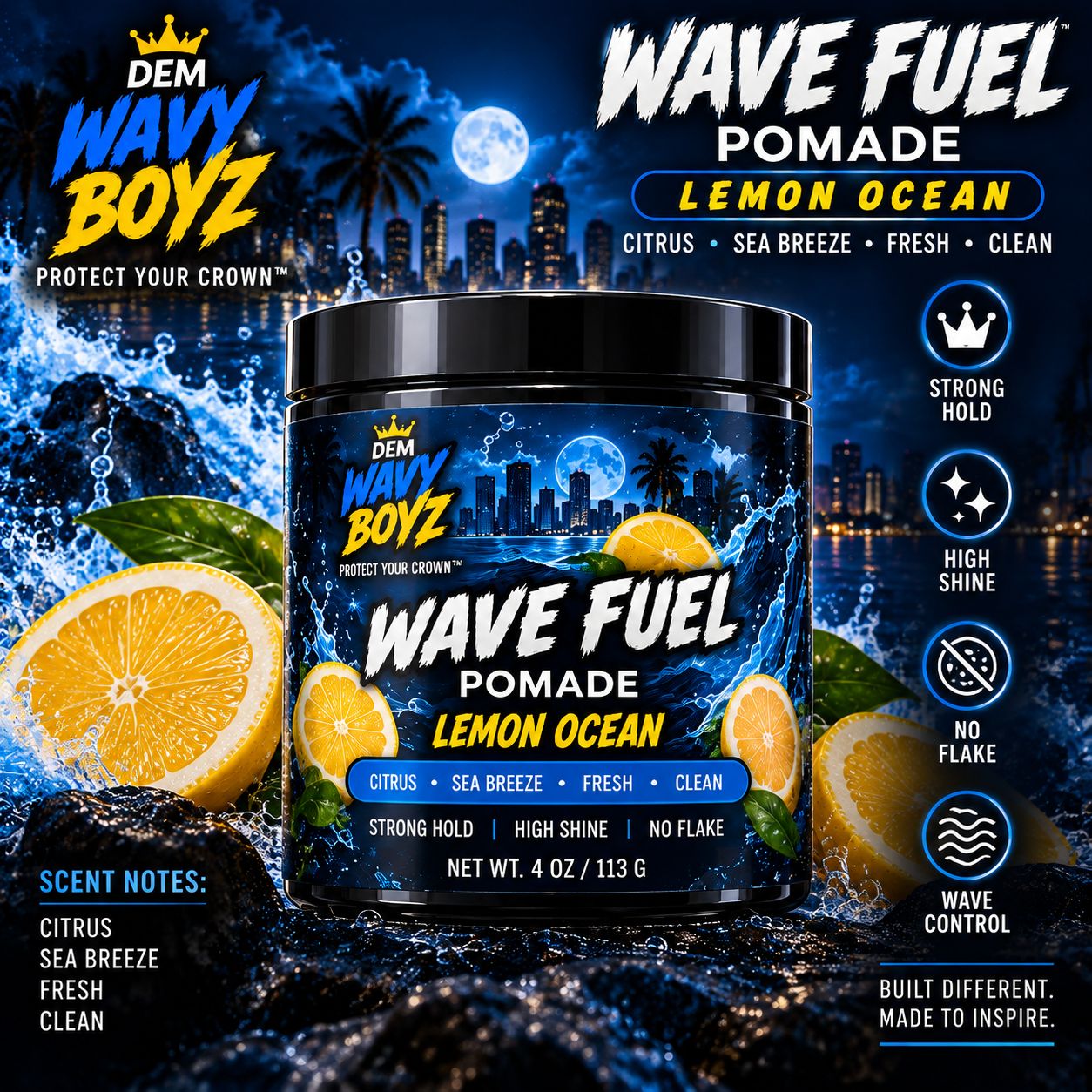 Wave Fuel Pomade: Lemon Ocean
