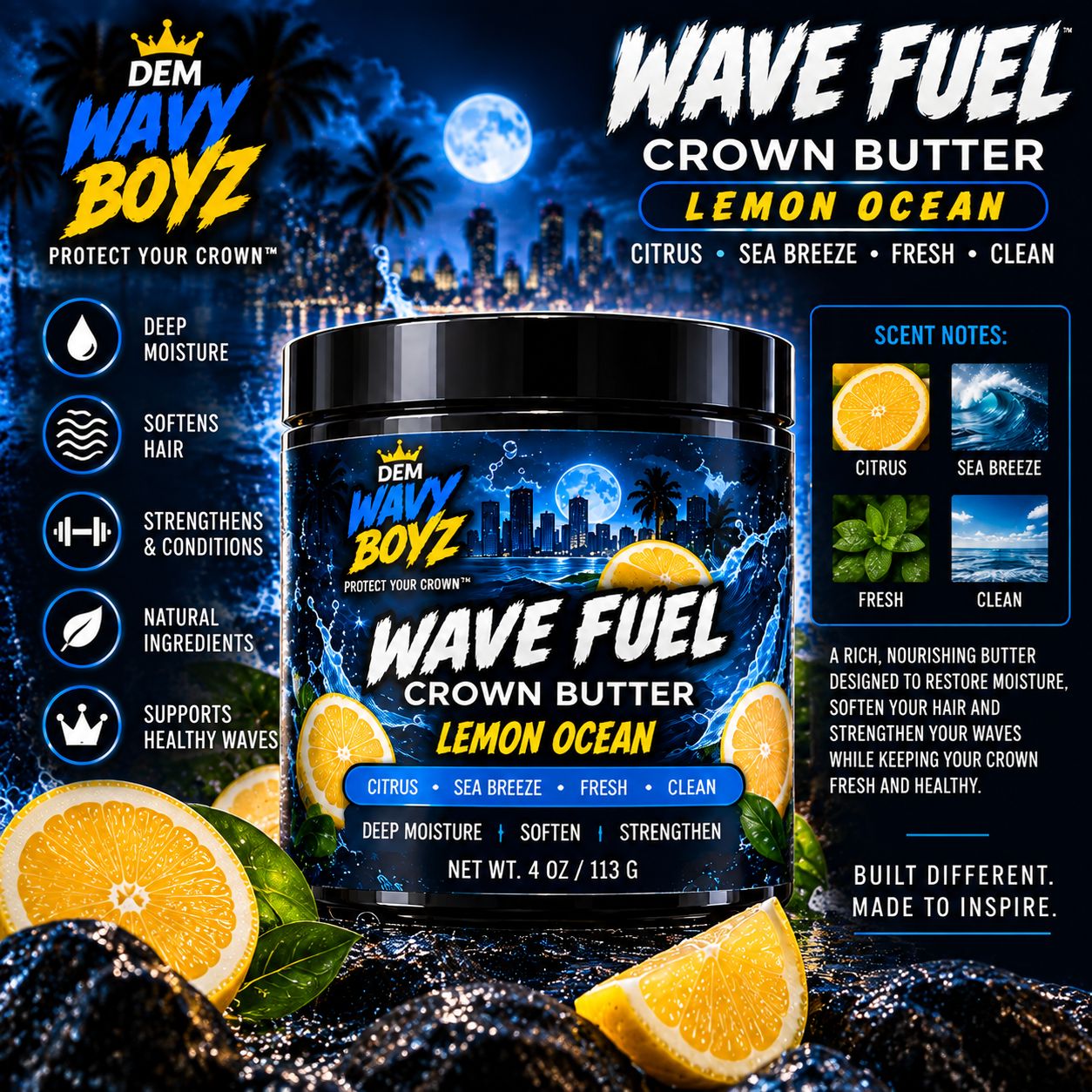 Wave Fuel Crown Butter: Lemon Ocean