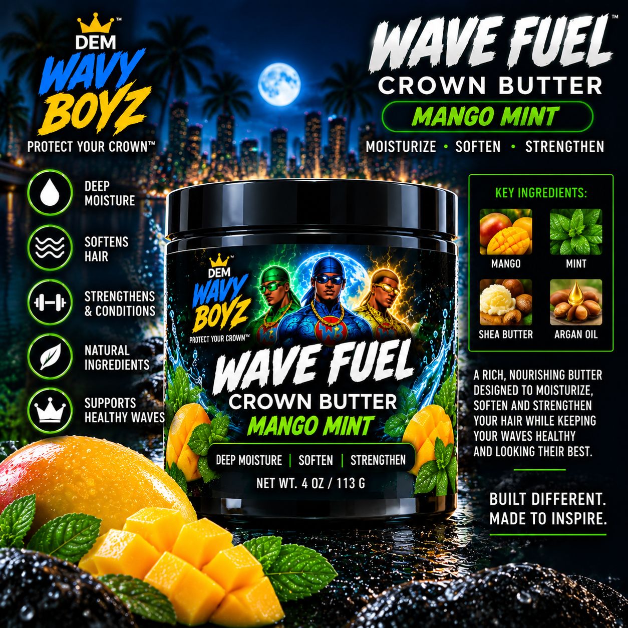 Wave Fuel Crown Butter: Mango Mint