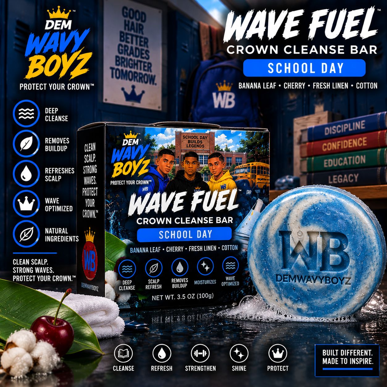 Wave Fuel Crown Cleanse Bar: School Day