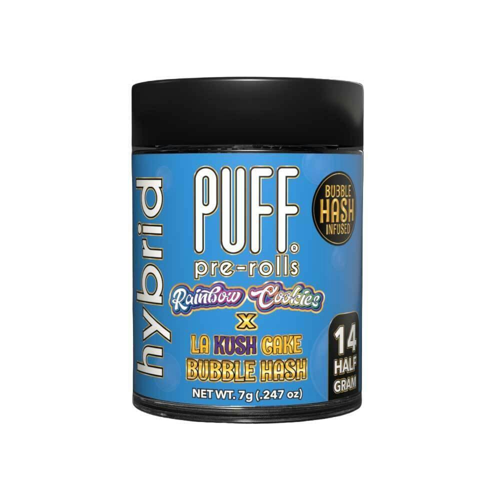 PUFF - Rainbow Cookies x LA Kush Cake Bubble Hash - Infused Pre- Roll 14pk/7g