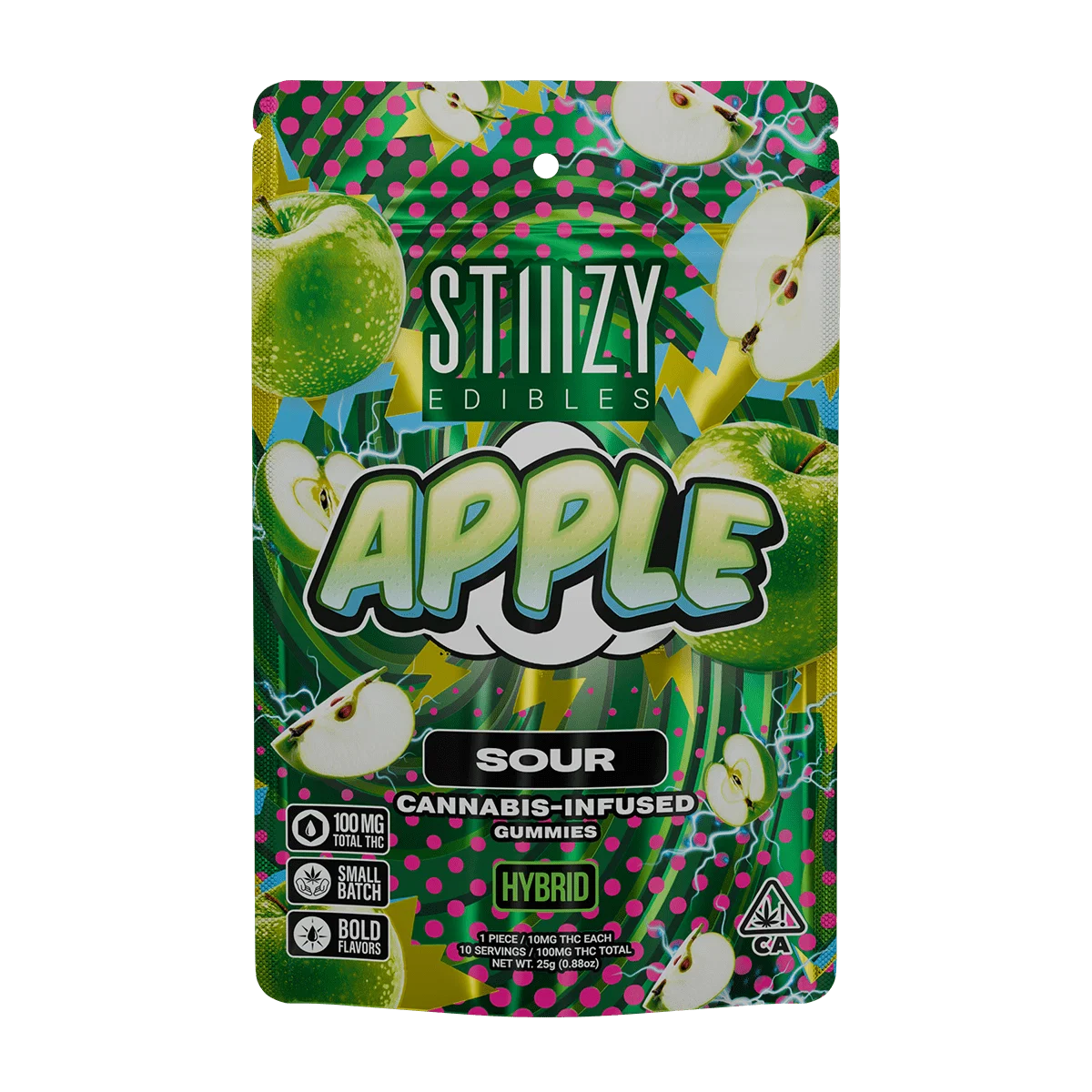 STIIIZY - SOUR APPLE - Gummies 100mg THC Edibles