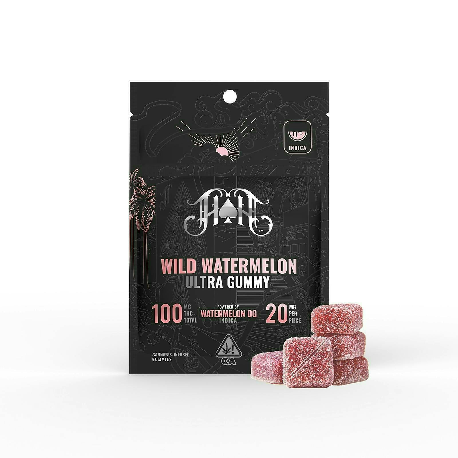 HEAVY HITTERS - Wild Watermelon | Indica - Ultra Pure Gummies - 100mg THC 5pk