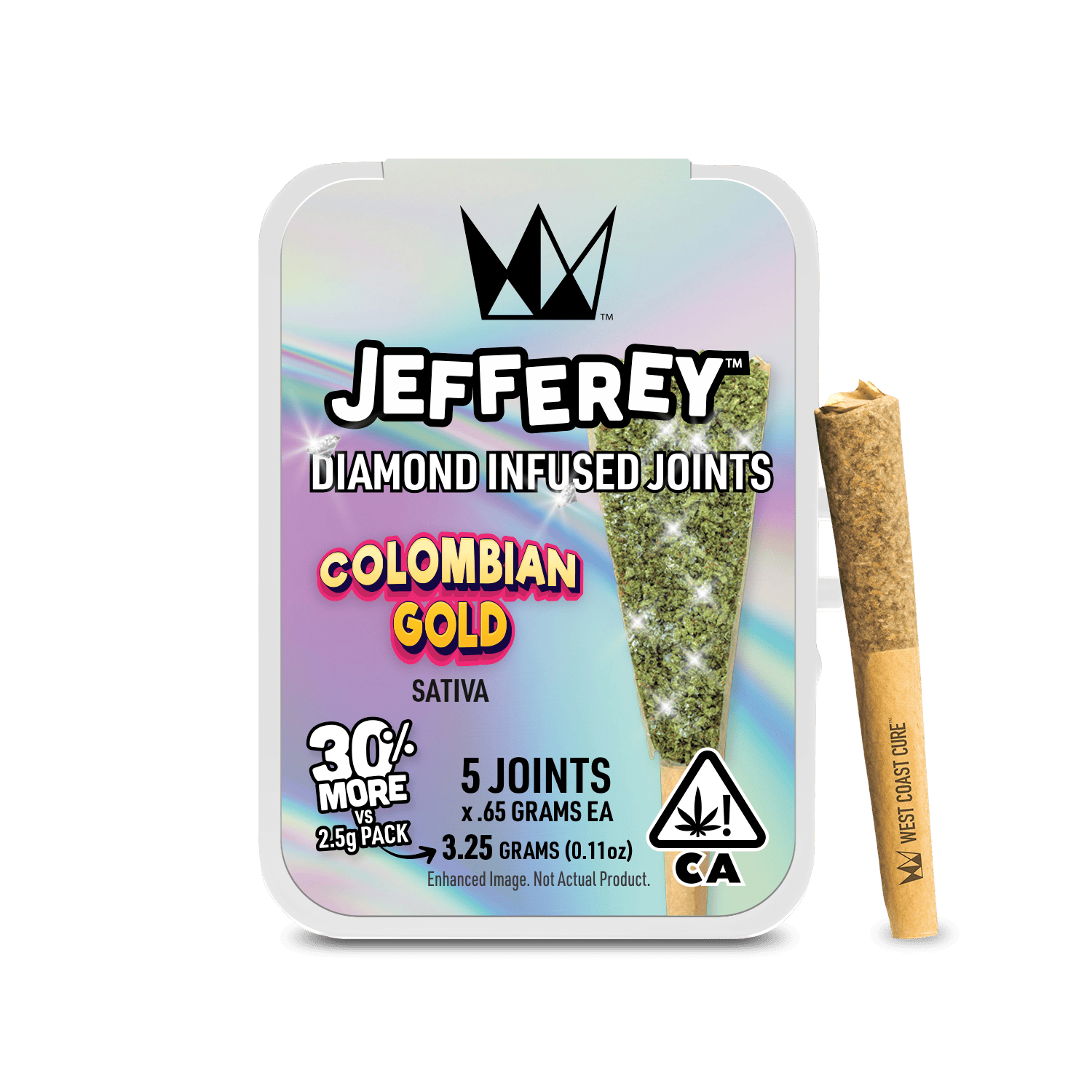 WEST COAST CURE - Colombian Gold - 0.65G Jefferey Infused Joint 5 Pack