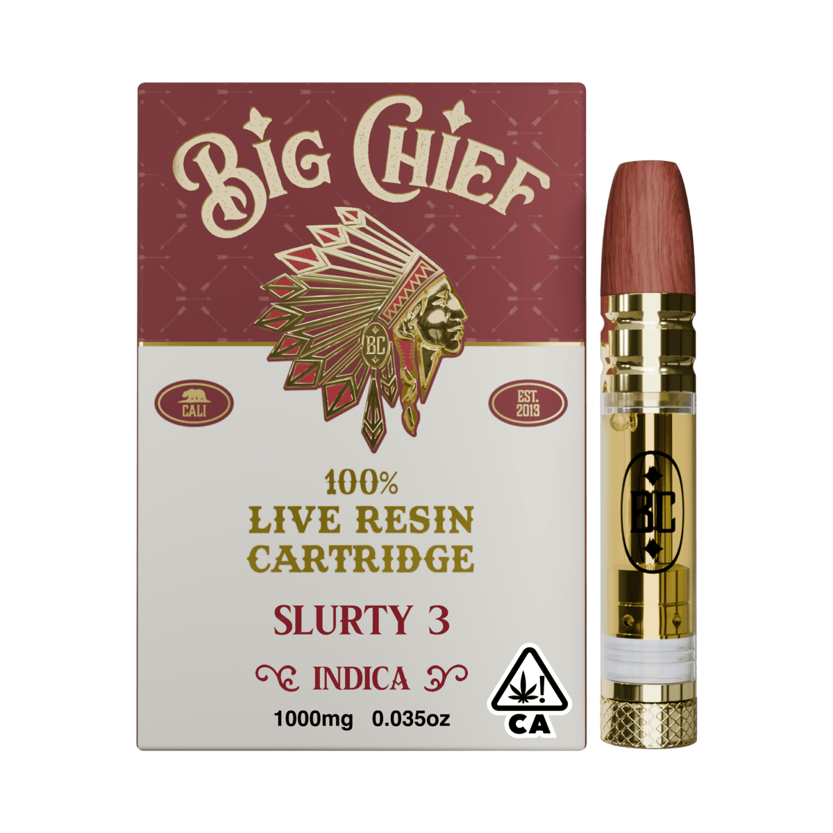 Big Chief | Slurty 3 | Live Resin Cartridge | 1g