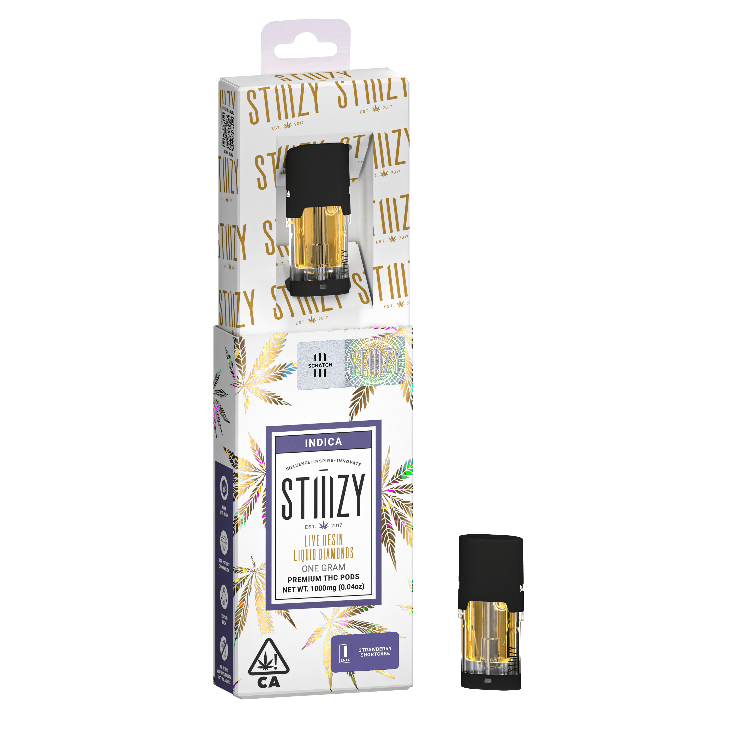 STIIIZY - STRAWBERRY SHORTCAKE 1G Live Resin Liquid Diamonds Pod