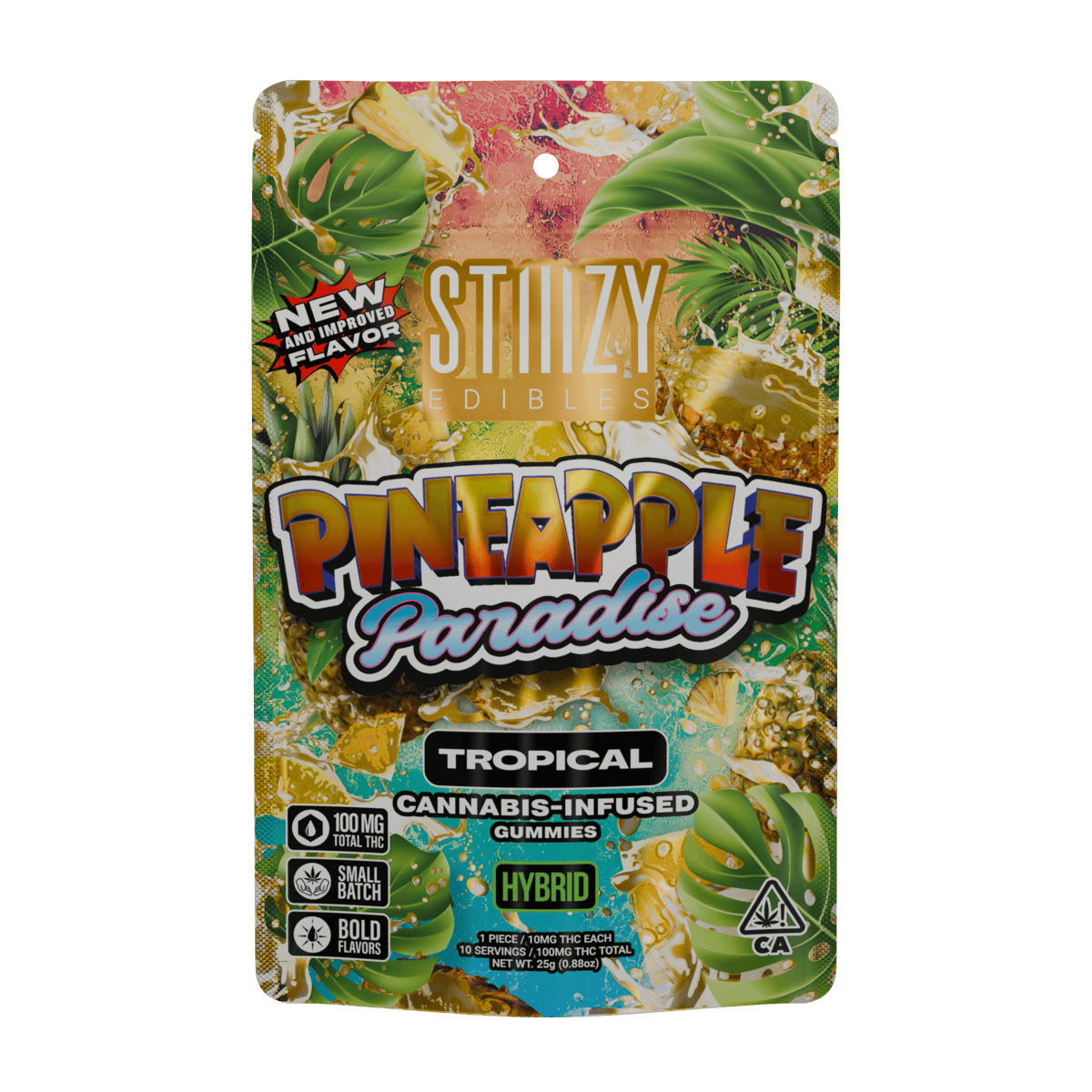 STIIIZY- PINEAPPLE PARADISE - 100MG TROPICAL EDIBLES