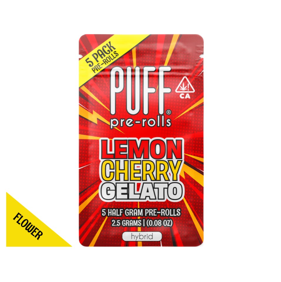 PUFF - Lemon Cherry Gelato Pre-Rolls 5pk - 2.5g
