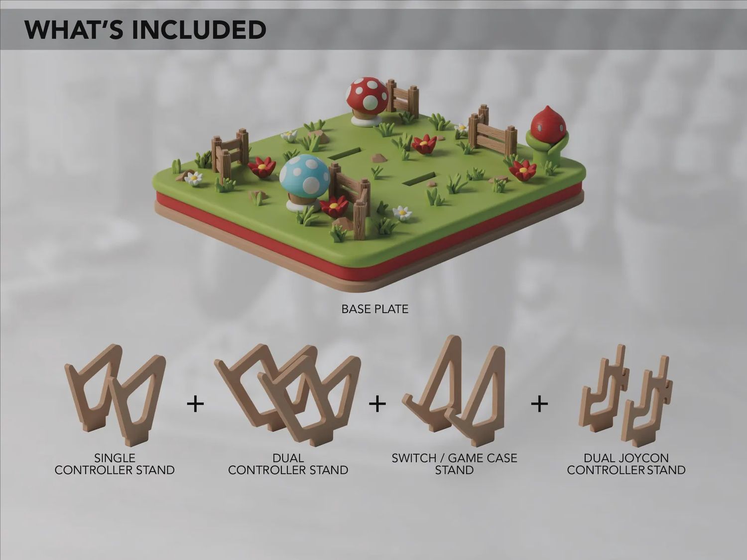Mushroom Grass Field Controller Stand