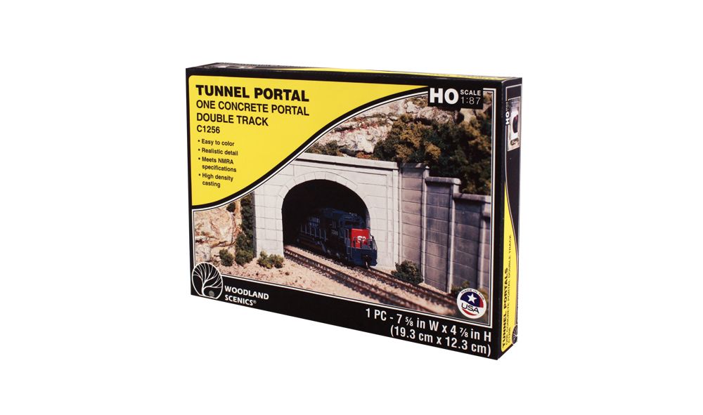 HO Double Tunnel Portal, Concrete