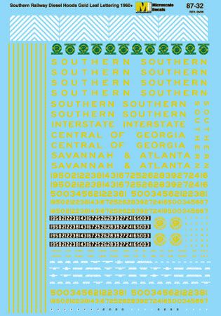 87-32 HO Hood Unit, SOU/Gold Leaf 1960-71