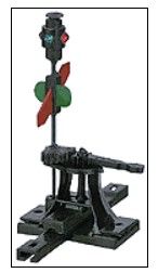 204S HO High Level Switch Stand w/Targets, Sprung