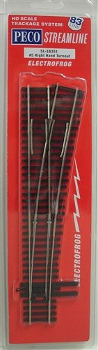 SLE8351 Code 83 Electrofrog 5 Right-Hand Turnout HO