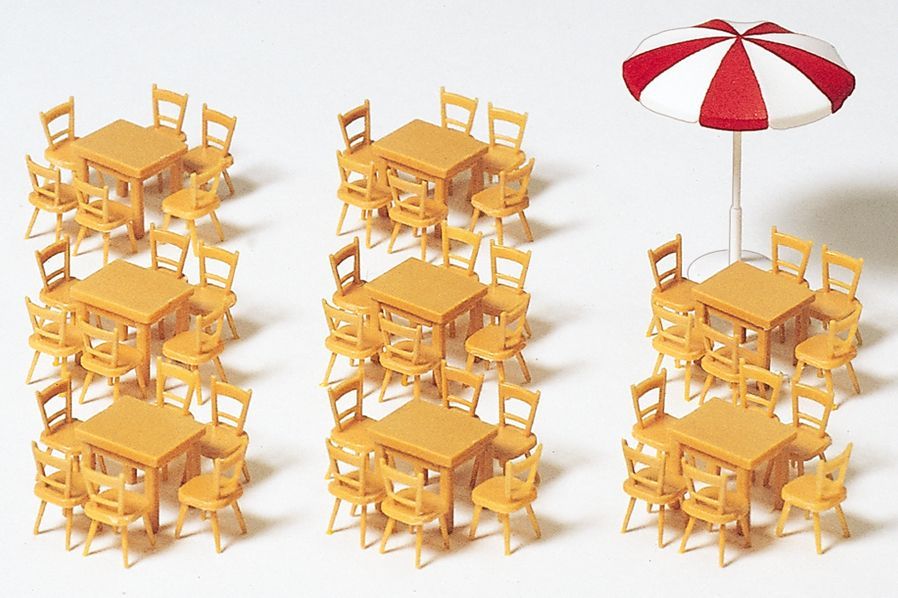 17201 8 tables &amp; 48 Chairs w/Umbrella