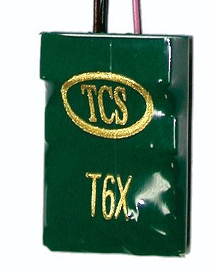 1026 T6X 6-Function DCC Decoder w/Detachable Harness - Control Only -- Hardwire, .661 x .969 x .217"  16.79 x 24.61 x 5.51mm
