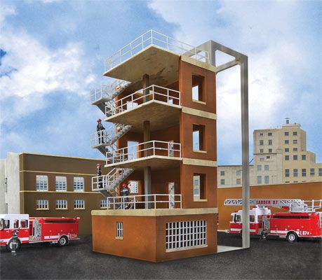 3766 Fire Department Drill Tower -- Kit - 4-1/8 x 3-7/16 x 7"  10.5 x 8.7 x 17.8cm