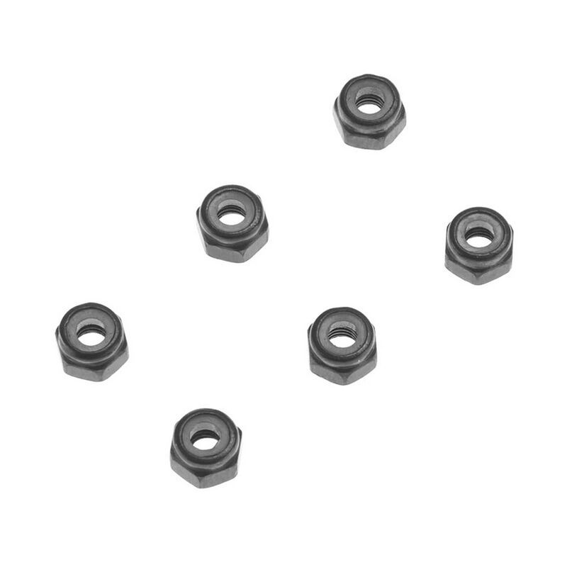 1001 Nylon Insert Steel Lock Nuts 3mm (6)