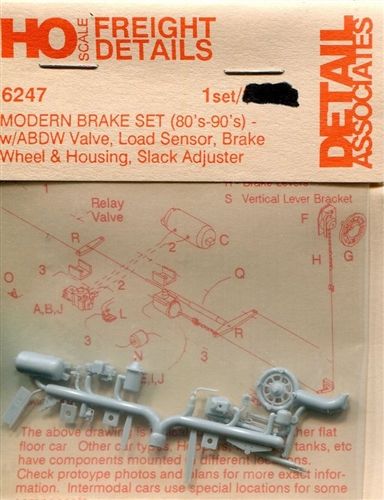 6247 Modern Brake Set, 80's &amp; 90's, w/ ABDW Valve, Load Sensor, Brake Wheel &amp; Housing, Slack Adjuster - HO