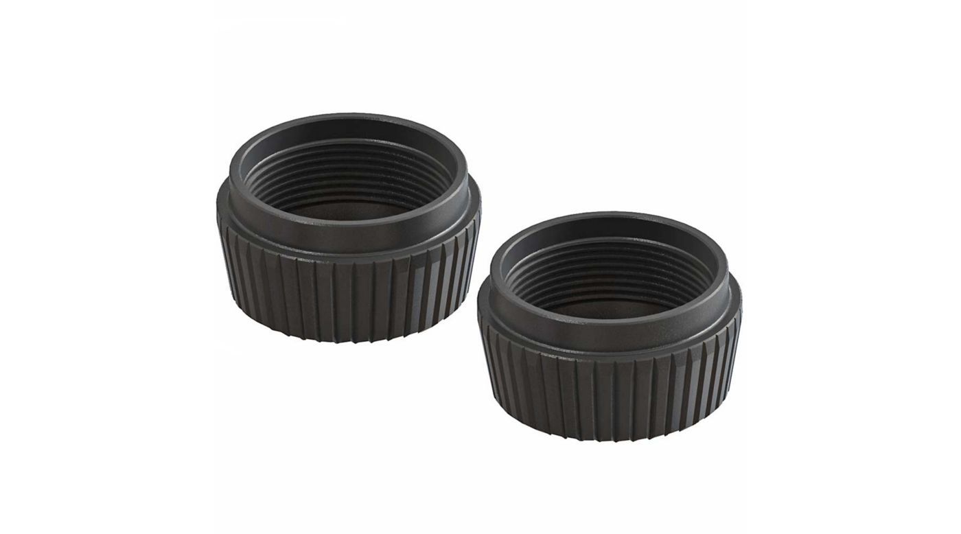330513 Shock Cap Lower Aluminum, Black (2)
