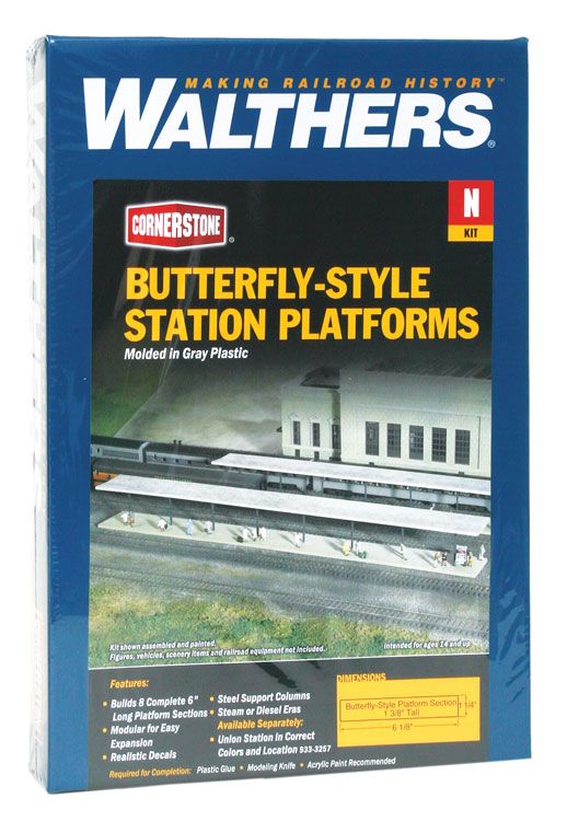 3258 Butterfly-Style Station Platform Shelter -- Kit pkg(8) N