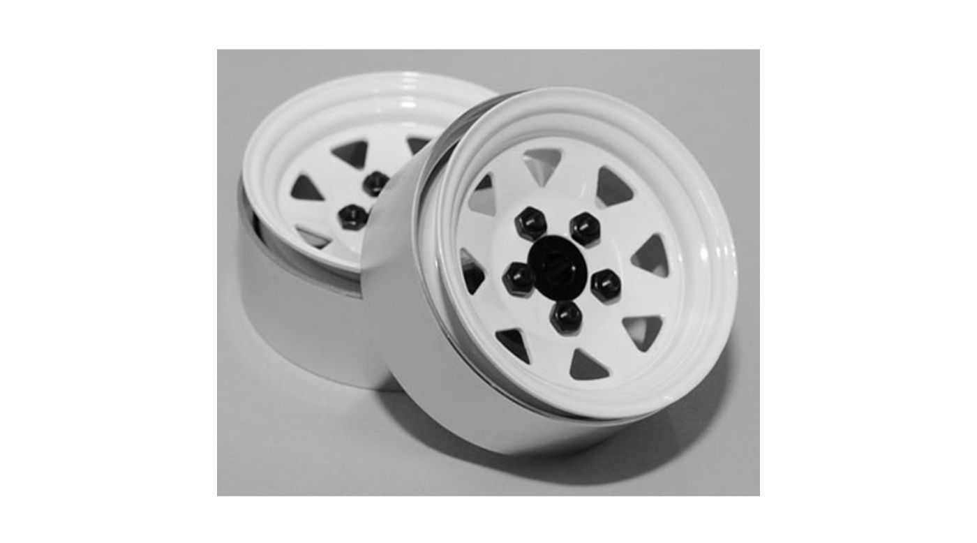 Z-W0127 5 Lug Wagon 1.9 Steel Stamped Beadlock Whls Wht