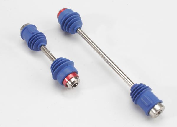 5151R Driveshafts, center E-Maxx (steel constant-velocity) front (1)/ rear (1) (assembled with inner and outer dust boots, for 3905 E-Maxx)
