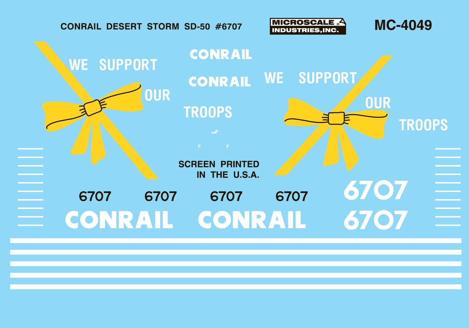 4049 Conrail - CR -- Mini-Cal Desert Storm SD50 Diesel #6707 (1991+) HO