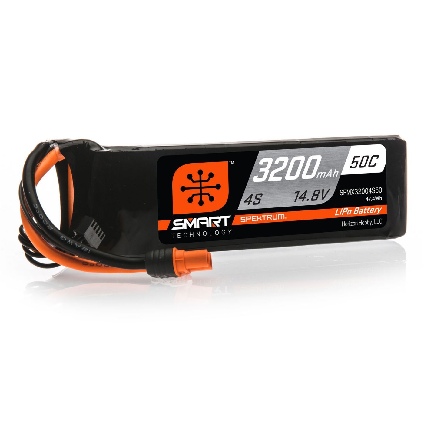SPMX32004S50 14.8V 3200mAh 4S 50C Smart LiPo Battery IC3
