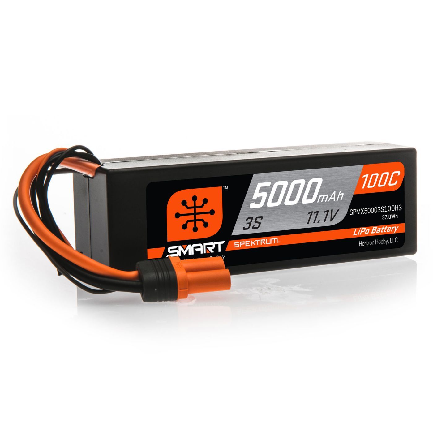 SPMX50003S100H3 11.1V 5000mAh 3S 100C Smart LiPo, Hardcase IC3