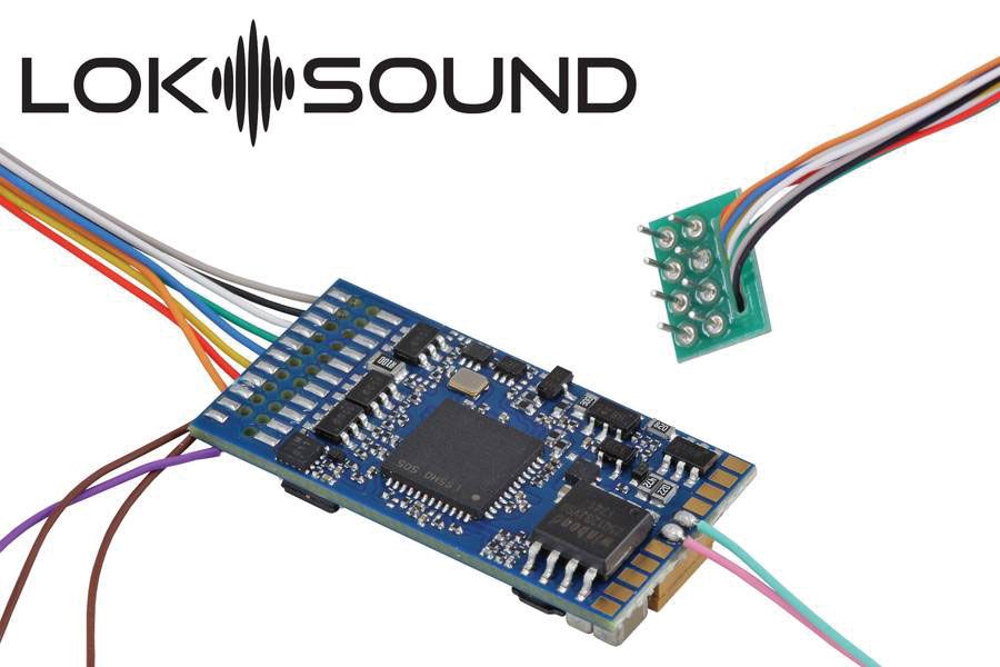 58420 LokSound 5 Sound and DCC Control Decoder with Sugar Cube Speaker and Enclosure