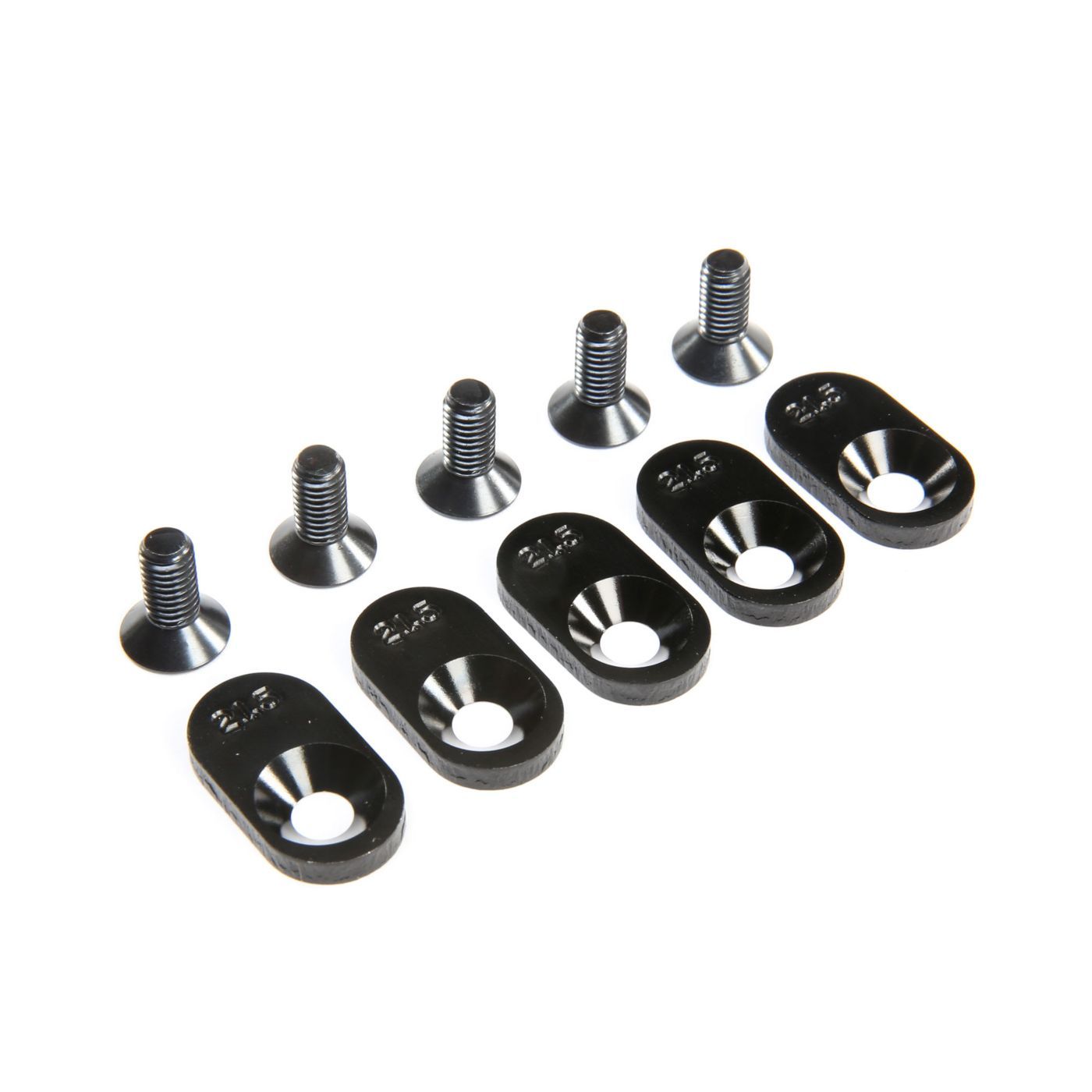 252106 Engine Mount Insert and Screws 21.5T, Black (5): 5ive-T 2.0 (fits 62T spur)