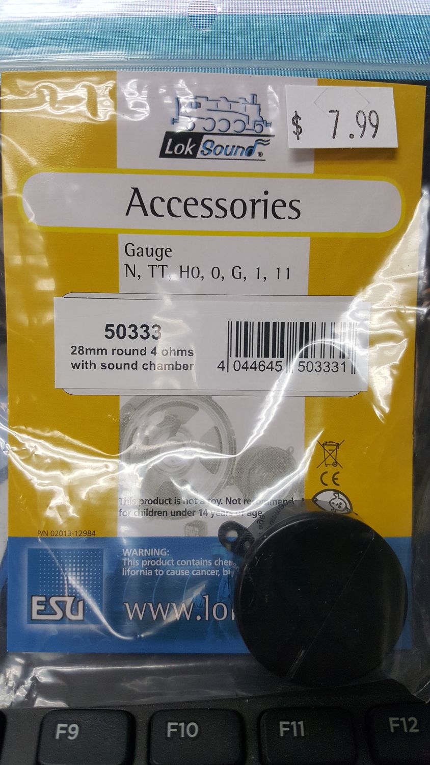 50333 Loudspeaker -- 28mm, Round, 4 ohms