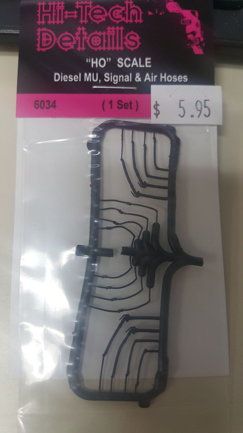 6034 Diesel Locomotive Rubber MU &amp; Brake Hose Set HO