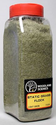 FL634 Static Grass Flock Shaker, Light Green/50 cu. in.