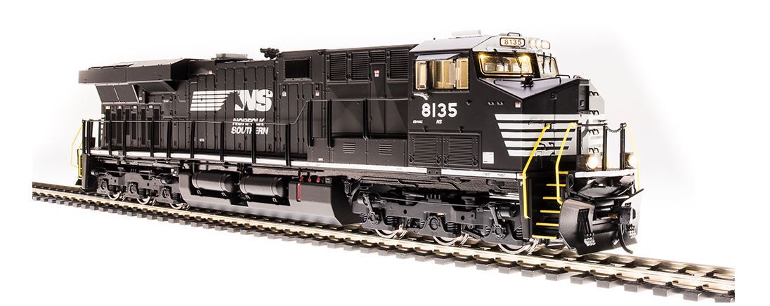 5873 GE ES44AC, NS 8135, Black &amp; White, Paragon3, HO