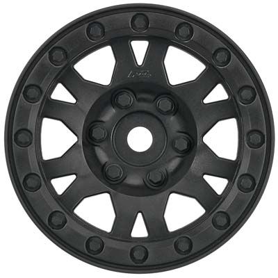 276903 1/10 Impulse Front/Rear 1.9" 12mm Rock Crawler Wheels (2) Black