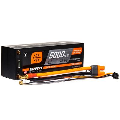 SPMX50004S100HT 4S 14.8V 100C Smart LiPo Short; 5mm Tubes