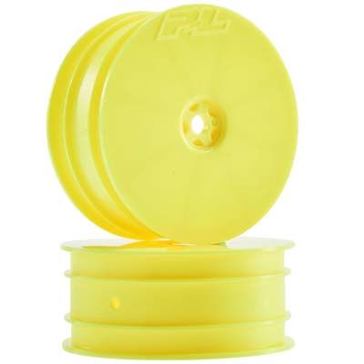 276702 Velocity 2.2" 4WD Front Wheels Yellow (2) For Xray XB4