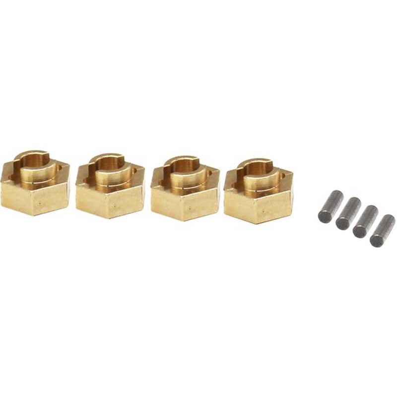 SXTF10H Brass Stock Wheels hub 7mm hex SCX24