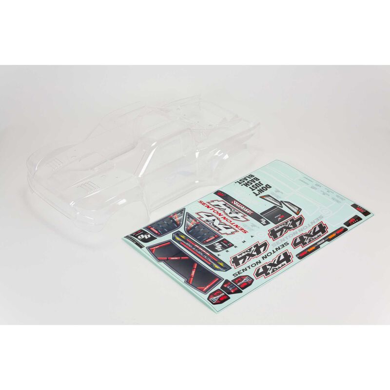 402313 Senton 4X4 Clear Body w/Decals And Window Masks