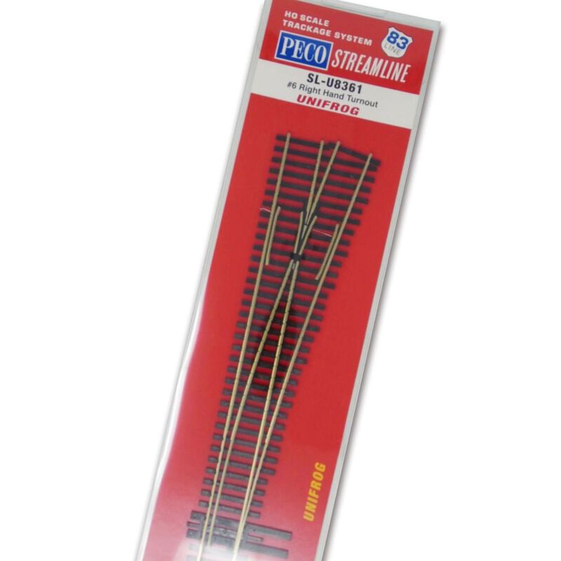 SLU8361  Code 83 Unifrog #6 Right Hand Turnout HO