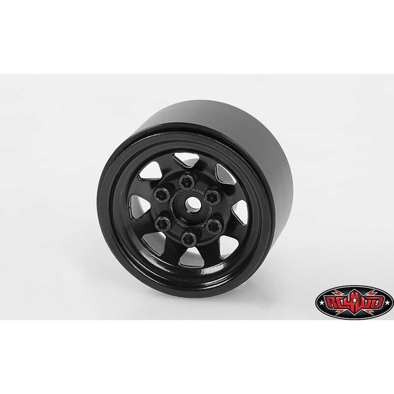 Z -W0229 Stamped Steel 1.0 Stock Beadlock Wheel, Black (4)