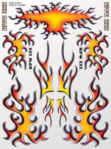 S005   Freaky Flames Sticker Sheet