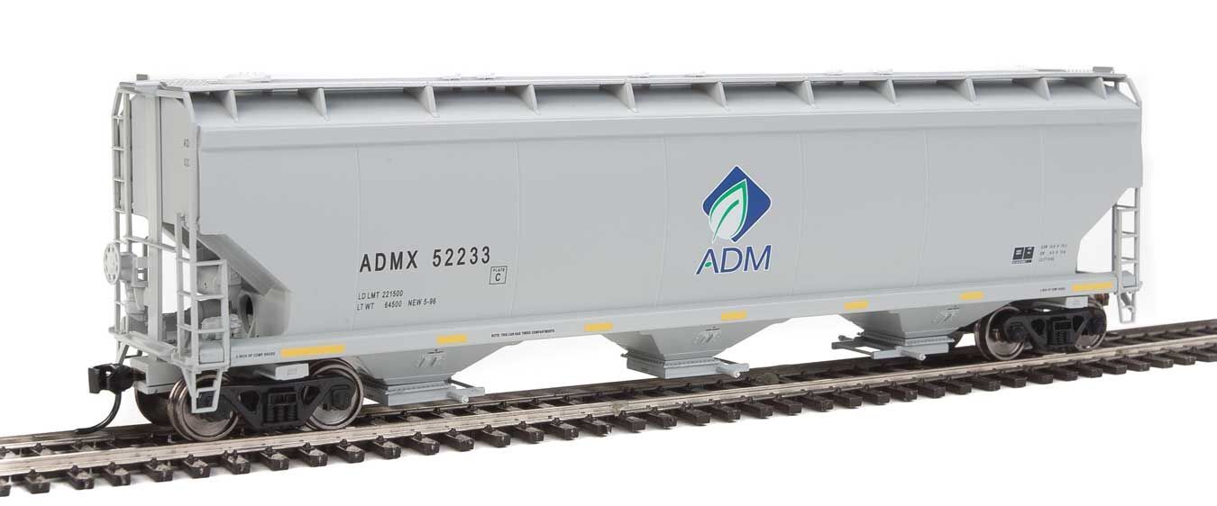 7681 60' NSC 5150 3-Bay Covered Hopper - Ready to Run -- Archer-Daniels-Midland ADMX #52233