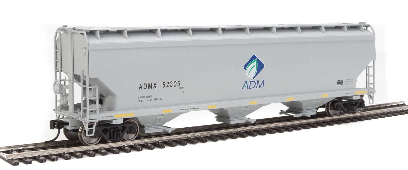 7682 60' NSC 5150 3-Bay Covered Hopper - Ready to Run -- Archer-Daniels-Midland ADMX #52276