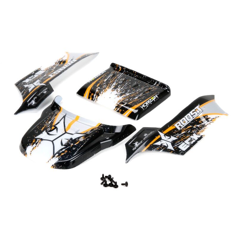 210006  Body, Black/Orange: 1/18 4WD Roost