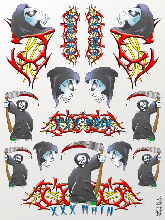 S019 Sticker Sheet Tribal Death