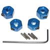 TE1006SL   Blue Aluminum 12mm Wheel Hex 2WD (4)