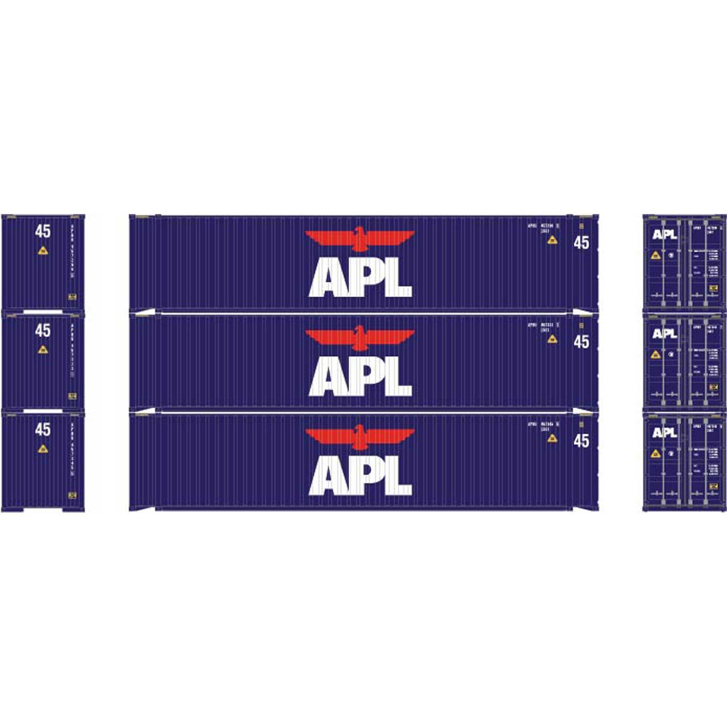 28045 HO RTR 45' Container, APL #2 (3)